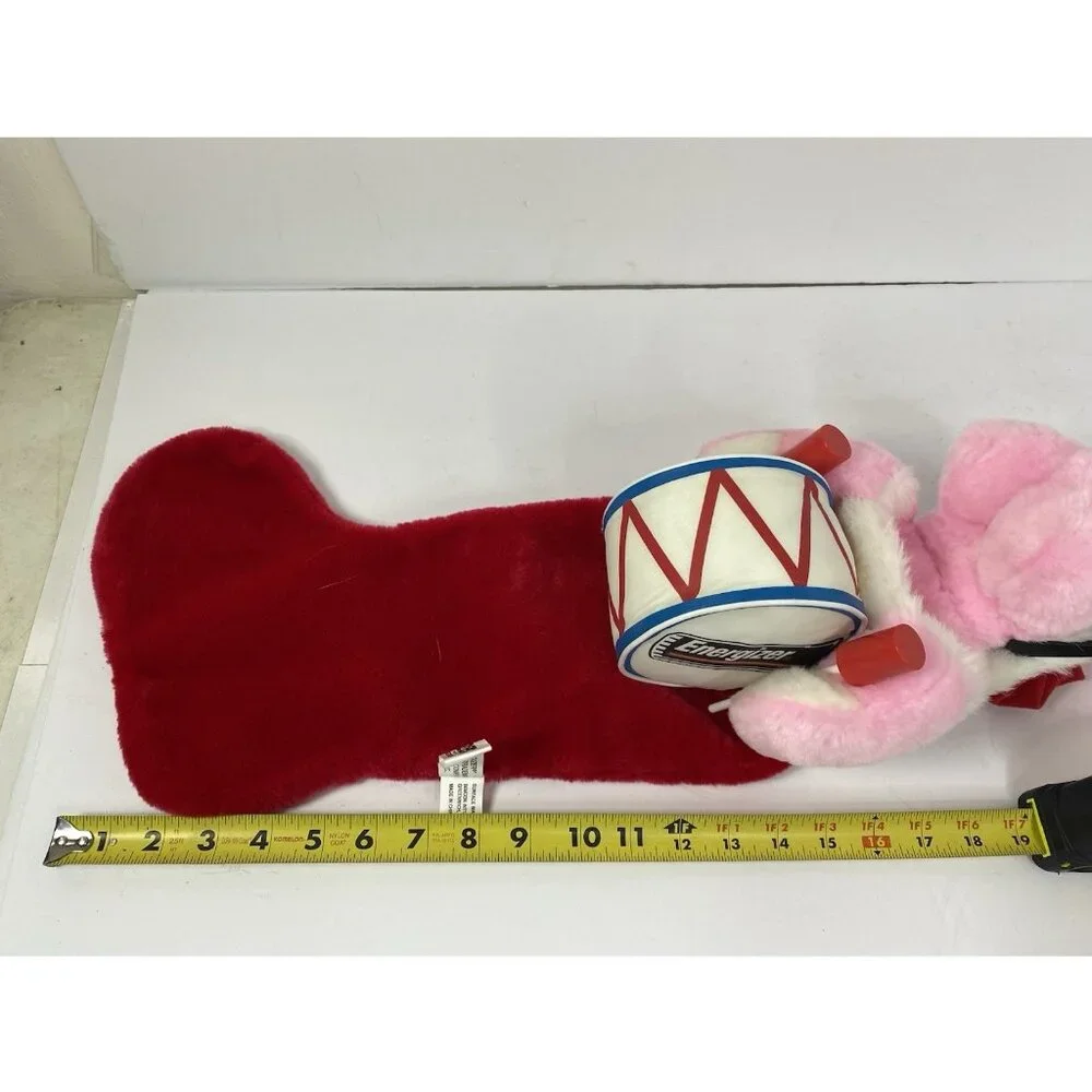 1993 Energizer Pink Bunny Christmas Stocking‎ Holiday Decor Vintage Advertising